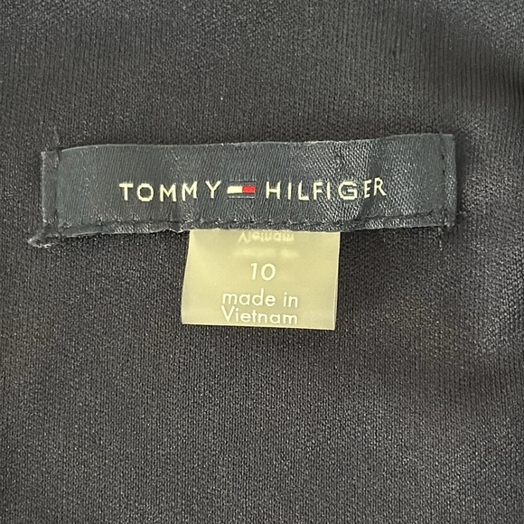 Tommy Hilfiger Blue Floral Tiered V Neck Sleeveless Dress Spring Style Size 10 - Picture 7 of 8